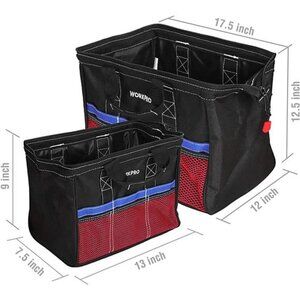 WORKPRO Tool Bag, 13-inch & 18-inch Tool Storage Bag